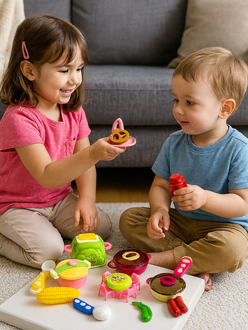 Girls Kitchen Toy Set – Kids Cooking & Pretend Play Accessories for 3+ Years | Educational Girls Play Set