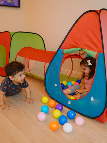 Kids Pop-Up Play Tent with Tunnel and Ball Pit – 3-in-1 Indoor/Outdoor Playhouse for Toddlers and Children