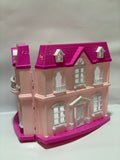 Luxury Doll House Set with Furniture – Pink Foldable Dream Villa for Girls | 20+ Mini Accessories