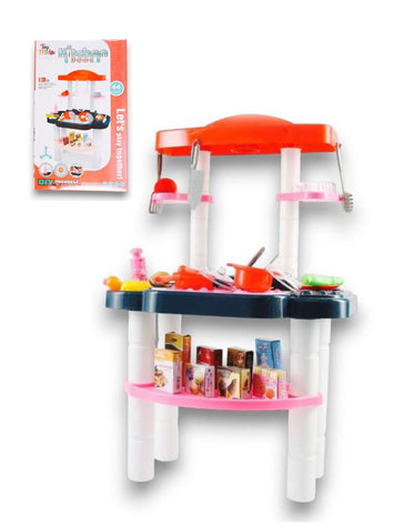 Large Deluxe Kitchen Toy Set for Kids – 44 Pieces Pretend Cooking Playset with Realistic Water Sink & Accessories