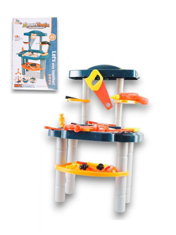 Smart Tools Workshop Kitchen set with Music Box – 28 Pieces DIY Construction Tool Bench