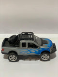 Off-Road Pickup Truck Toy with Lights – Friction Powered Jeep for Kids (Big Wheels, Flame Design)