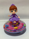 Shining Princess Spinning Toy – 360° Light Up Frisbee Doll for Girls (Age 3+)