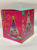 Flying Saucer Princess Toy – 360° Rotating Music & Light Doll for Girls | Space UFO Design"