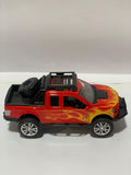 Off-Road Pickup Truck Toy with Lights – Friction Powered Jeep for Kids (Big Wheels, Flame Design)