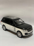 1:24 White Range Rover Diecast SUV Toy Car – Metal Body, Lights & Sound, Openable Doors, Pull Back Action