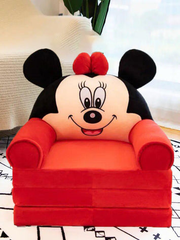 Minnie Mouse Plush Kids Sofa Chair – Foldable Cartoon Seating for Toddlers & Girls