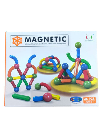 Magnetic Construction Building Set for Kids – 36 PCS STEM Learning Educational Toy for Brain Development (Ages 3+)